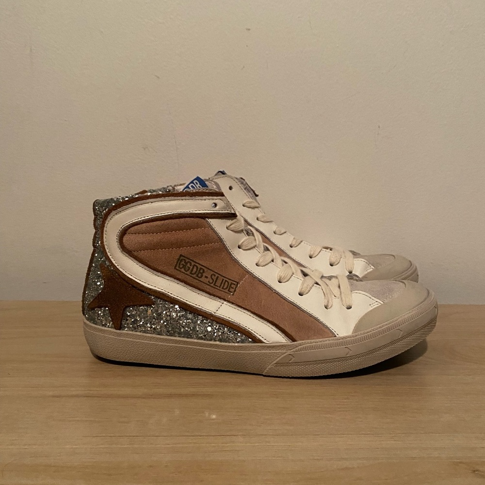 Golden Goose Slide High-Top Sneakers Glitter / Star EU 37 US 7 - Picture 2 of 15